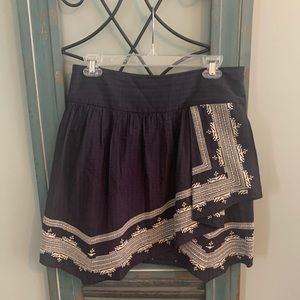 Embroidered wrap skirt from Anthropologie